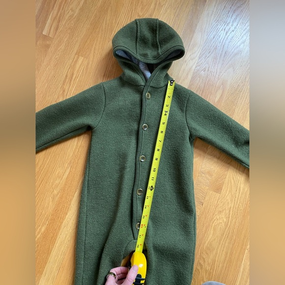Mama Owl Disana Boiled Merino Wool Overall- Olive, size 12-24 mo - Picture 5 of 12